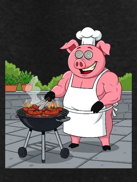 Grilling cozy pig