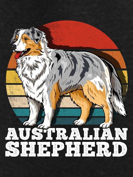 Australian Shepherd Aussie Retro
