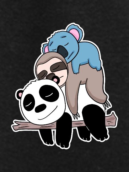 Panda sloth and koala