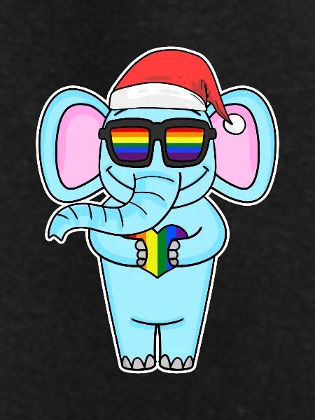 Elephant Rainbow Christmas