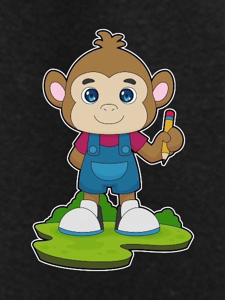 Monkey Student Pencil School