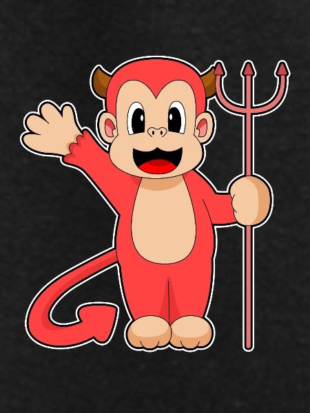 Monkey Halloween Devil Trident