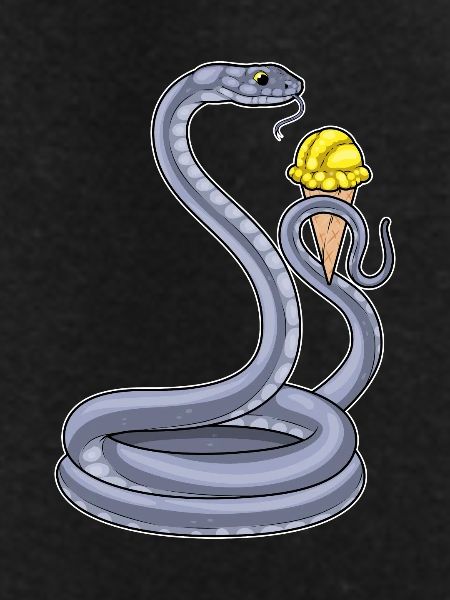 Snake Waffle Ice Cream
