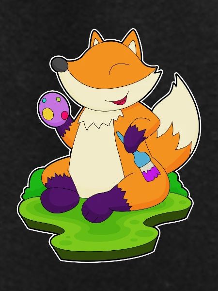 Fox Easter Painting