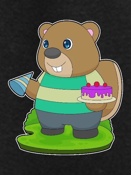 Beaver Birthday Cake
