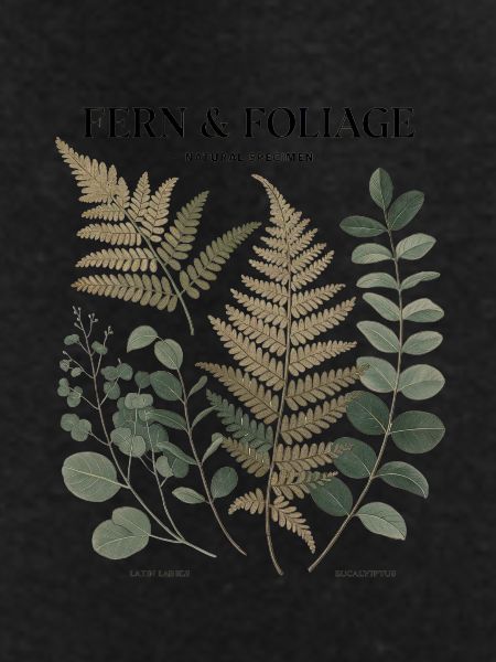 Botanical Art - Fern & Leaves