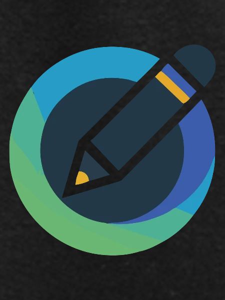 Abstract Circle Pencil Emblem