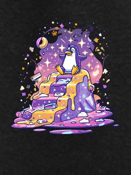 Penguin on star steps