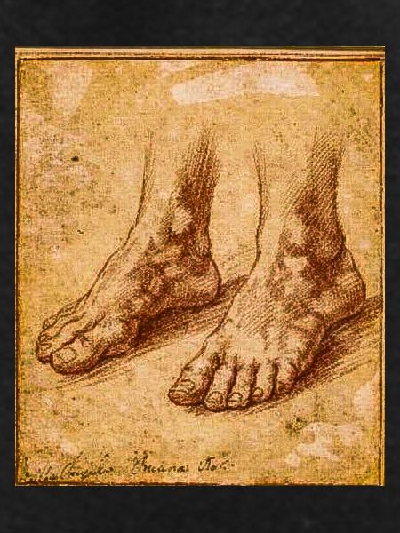 Antique Feet Drawing
