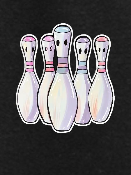 Bowling Pins Comic Look