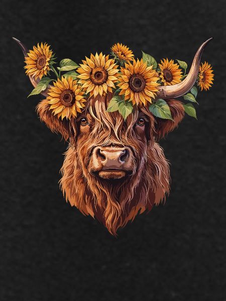 Sunflower head cow