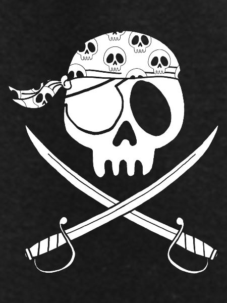 White pirate skull