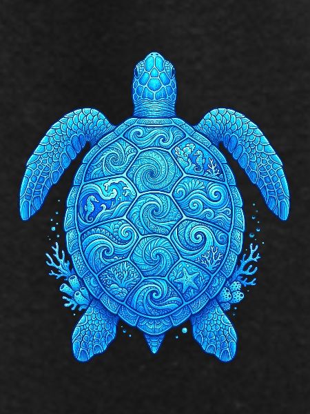 Blue Sea Turtle