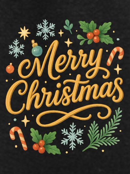 Merry Christmas Lettering