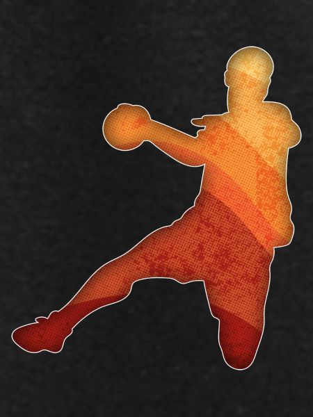 Handball player retro