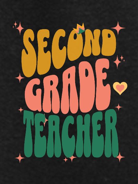 Second Grade Teacher Retro