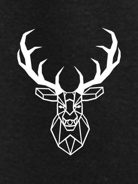 White Geometric Deer