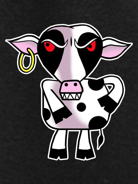 Angry cow