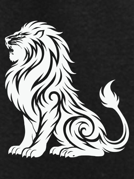 Tribal Lion Silhouette