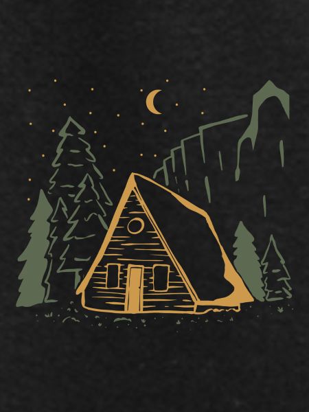 Moonlit Rustic Cabin Night