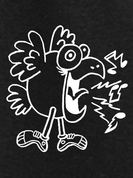 Crazy white bird