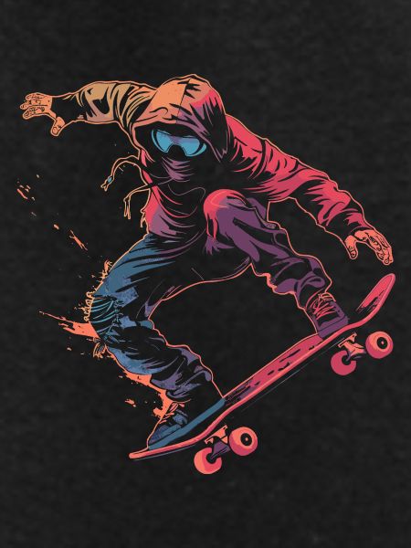 Skateboarder Comic Style