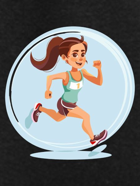 Runner in comic style