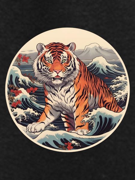 Tiger wave Ukiyo-e Hokusai