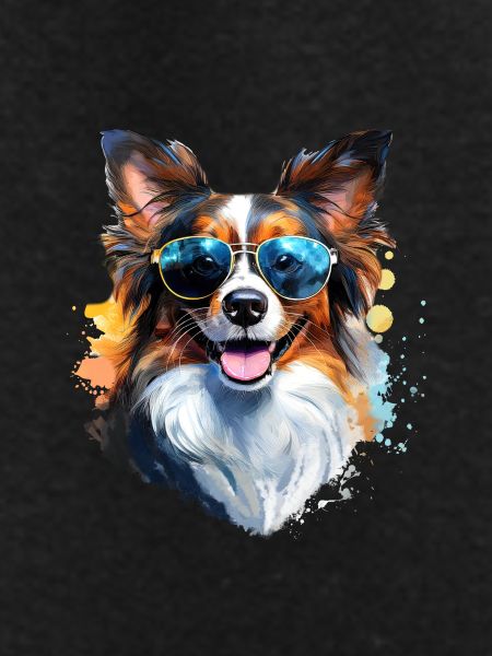 Papillon with sunglasses