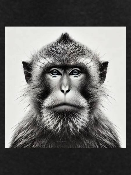 Monkey in grayscale
