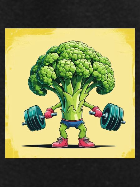 Broccoli powerhouse with dumbbell