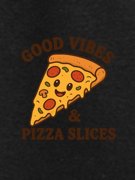 Happy pizza slice illustration