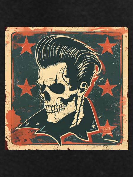 Rockabilly Rebel Skull