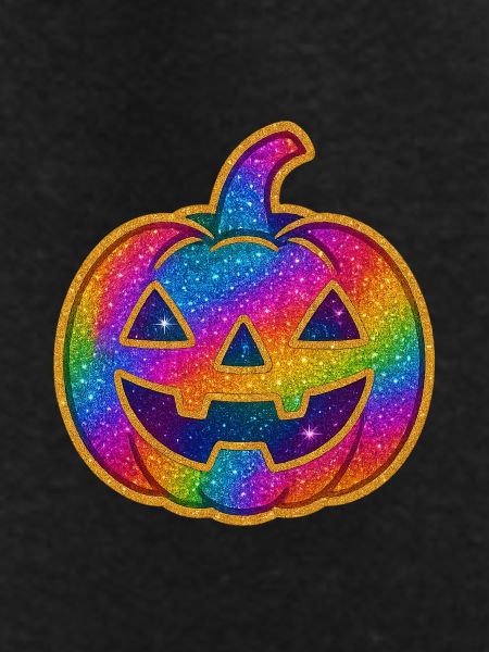 Rainbow Glitter Pumpkin