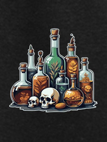 Alchemy Vial Skull Design