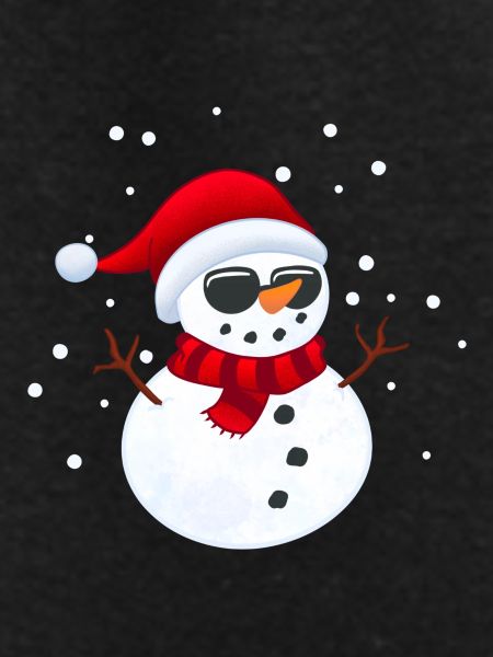 Cool snowman with sunglasses