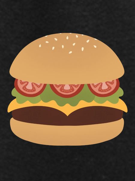 Classic Burger Flat Art