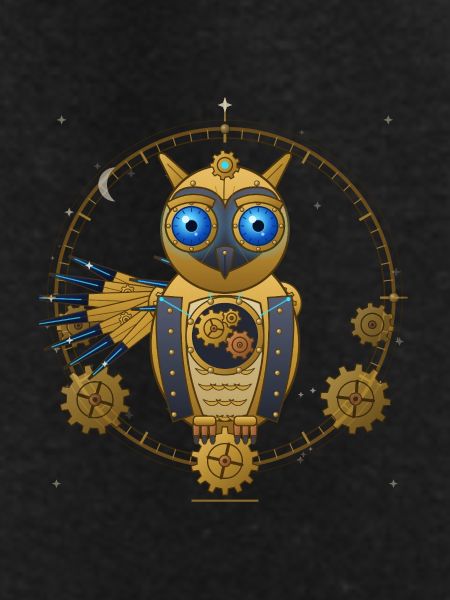 Steampunk Owl Gears