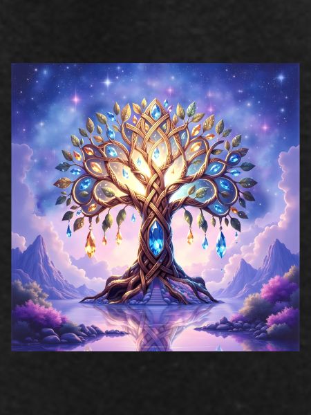 Dreamlike luminous gem tree