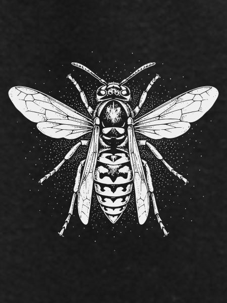 Wasp Insect Silhouette Design
