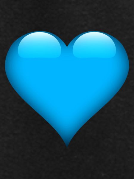 Blue Gloss Heart Design