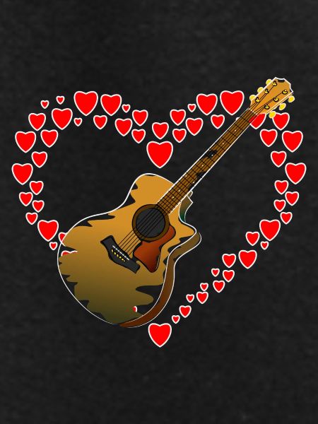 Heart with guitar