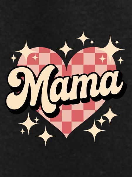 Mom Heart Checkered Style