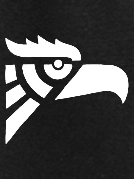 Aztec white eagle head