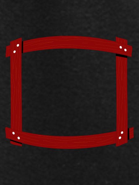Wooden frame curved