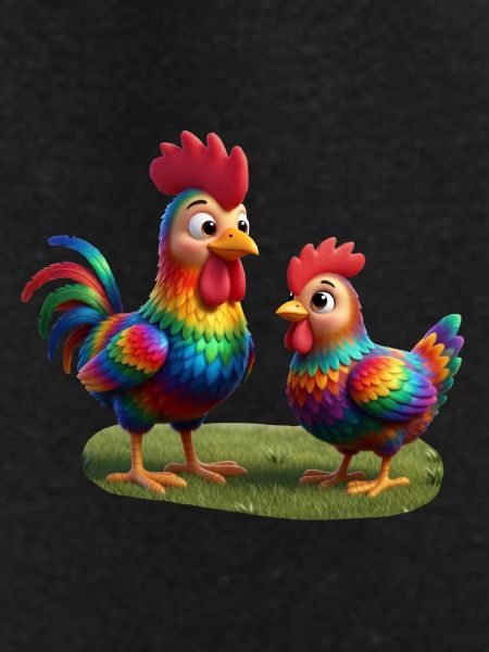 Rooster with hen