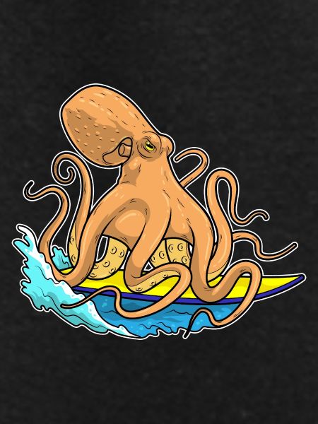 Octopus Surfing Surfboard Summer