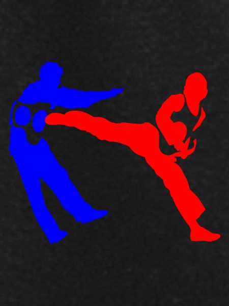 Combative silhouettes contrast