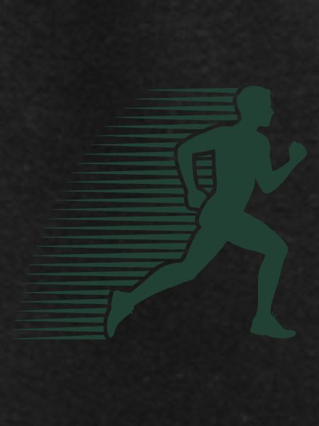 Running silhouette in sprint