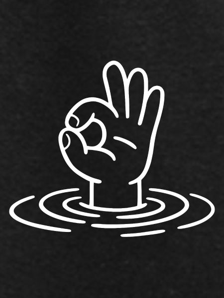 Hand OK Sign Waves